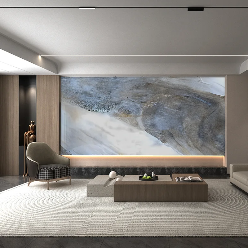 Panou de perete de fundal din marmură din seria Amazon Green și Blue