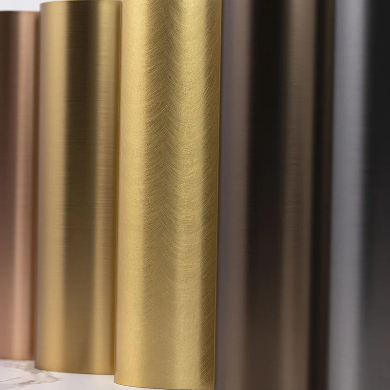 Panou de perete din cristal de carbon PET cu textura metalică