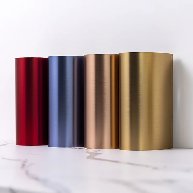 Panou de perete din fibră de bambus solidă cu textura metalică PET